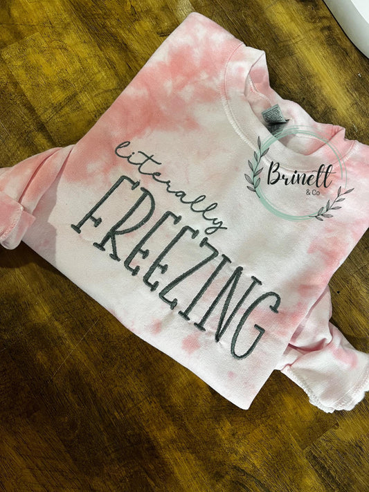 Literally Freezing Embroidered Crew